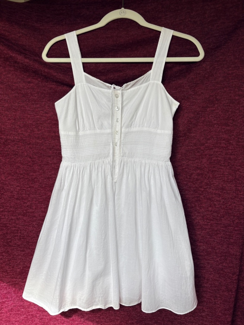 Armani Exchange White Lined Sundress XS